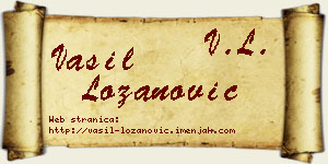 Vasil Lozanović vizit kartica